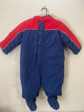 GAP Infant Navy and Red Snowsuit